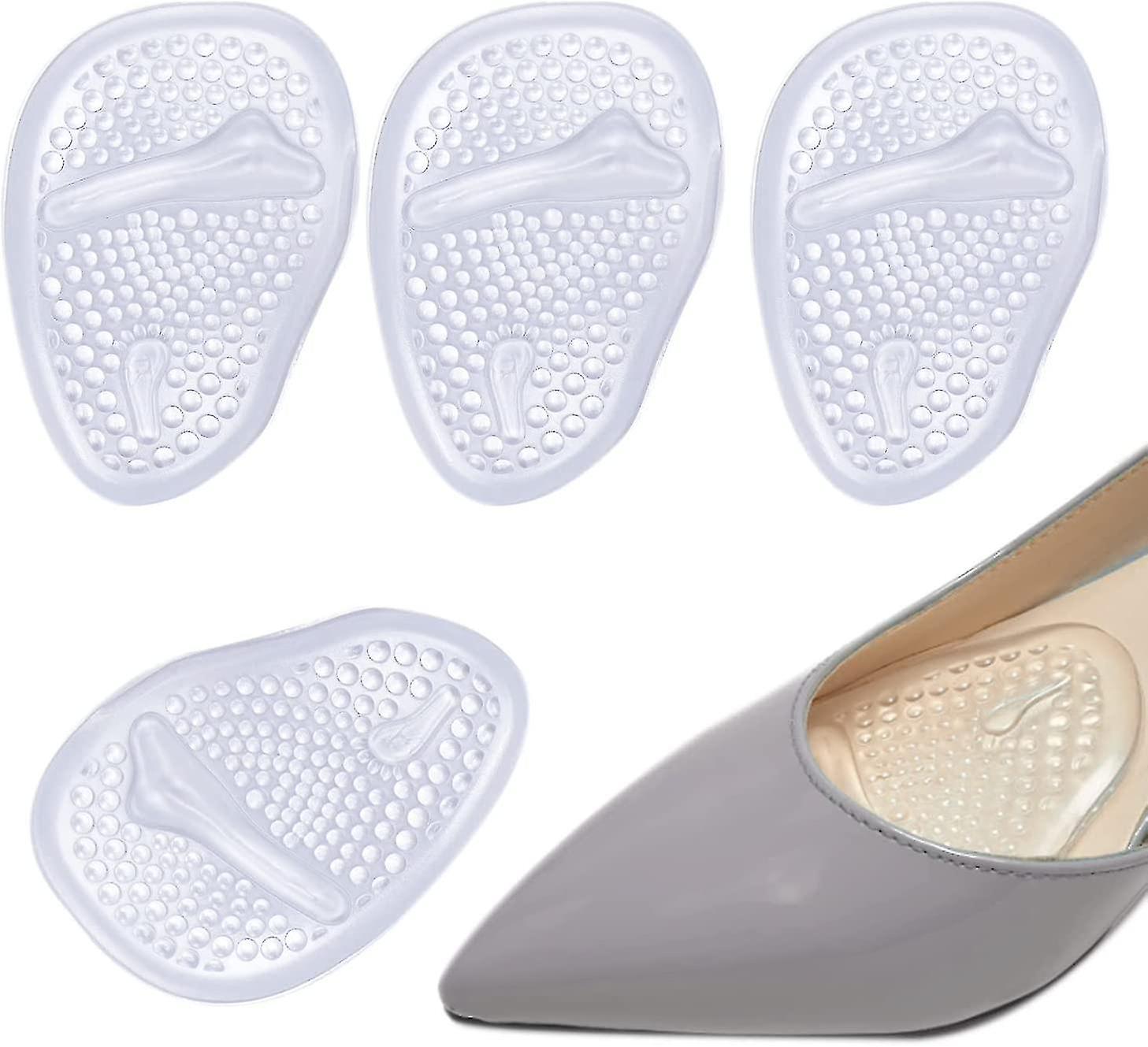 2 Pairs Half Cushion Insoles, Plantar Cushion Insoles, Silicone Forefoot Pad
