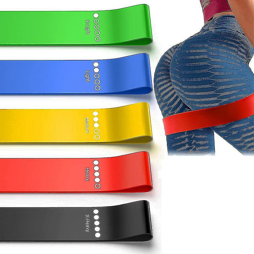 Resistance Bands Exercise Workout Bands 5 Set Of Stretch Bands Fitness Exercise Loop Bands