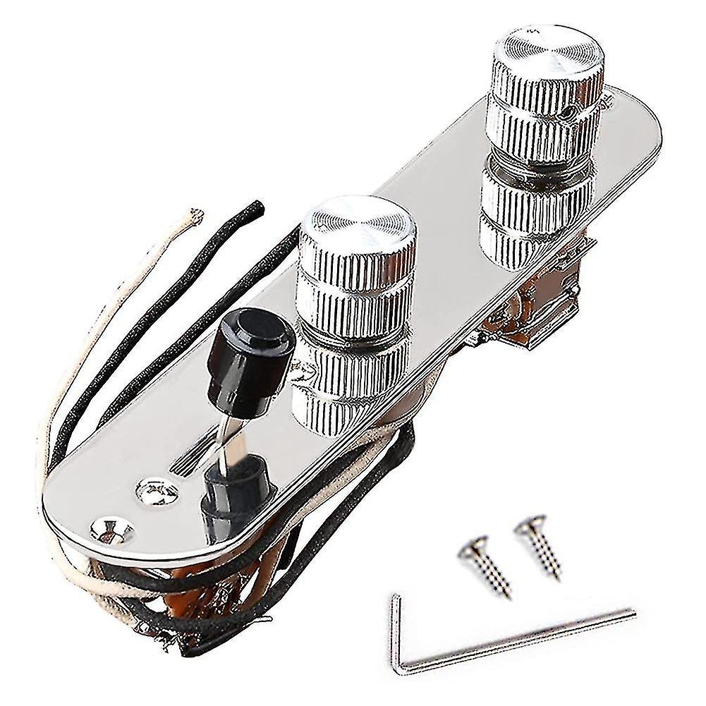 Prewired Guitar Control Plate Assembly,loaded 3-way Blade Switch Push Pull Potentiometer Excellent (tangling)
