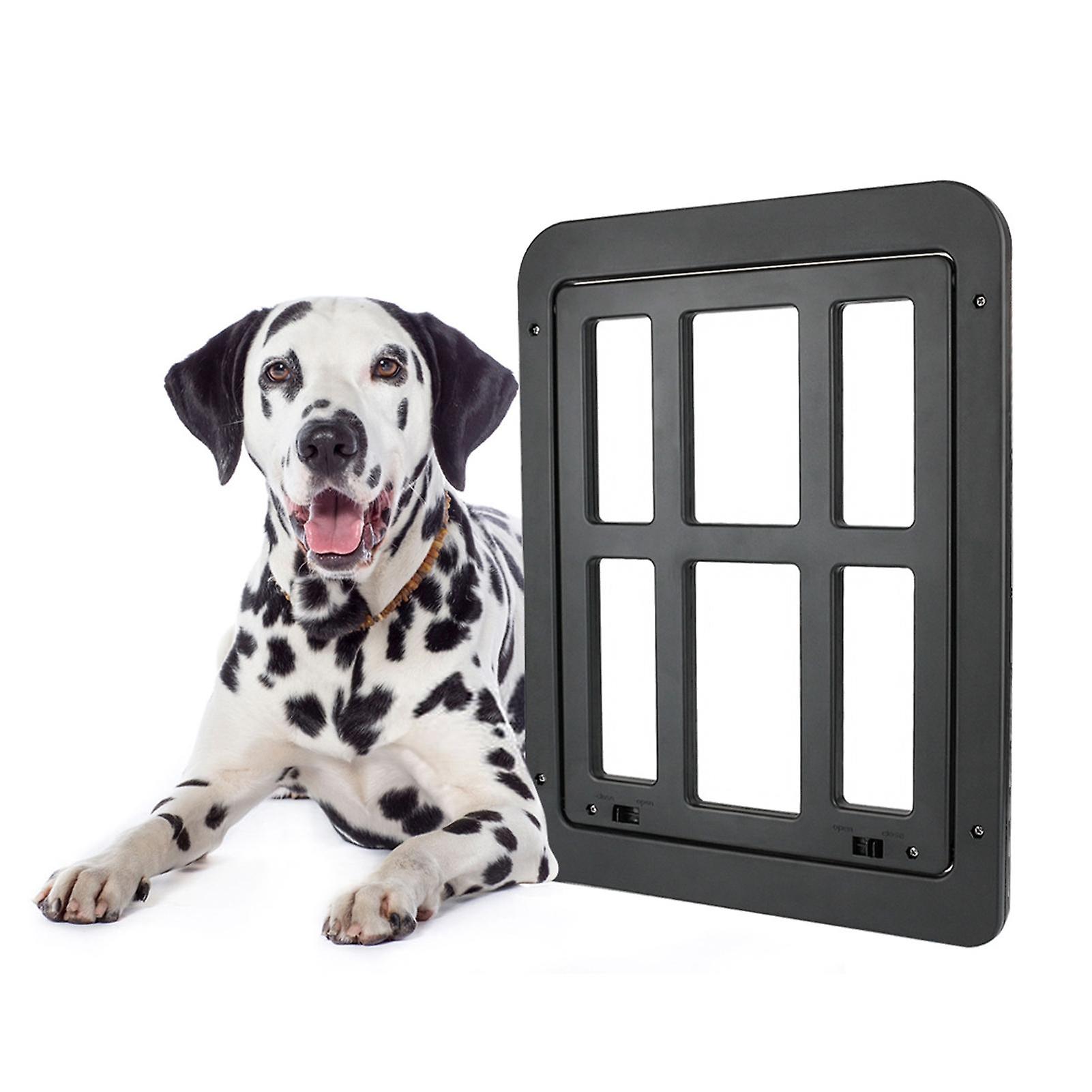 Pet Screen Door Dog and Cat Flap Door for Screen Door In Out 2Way Locking Pets Doors