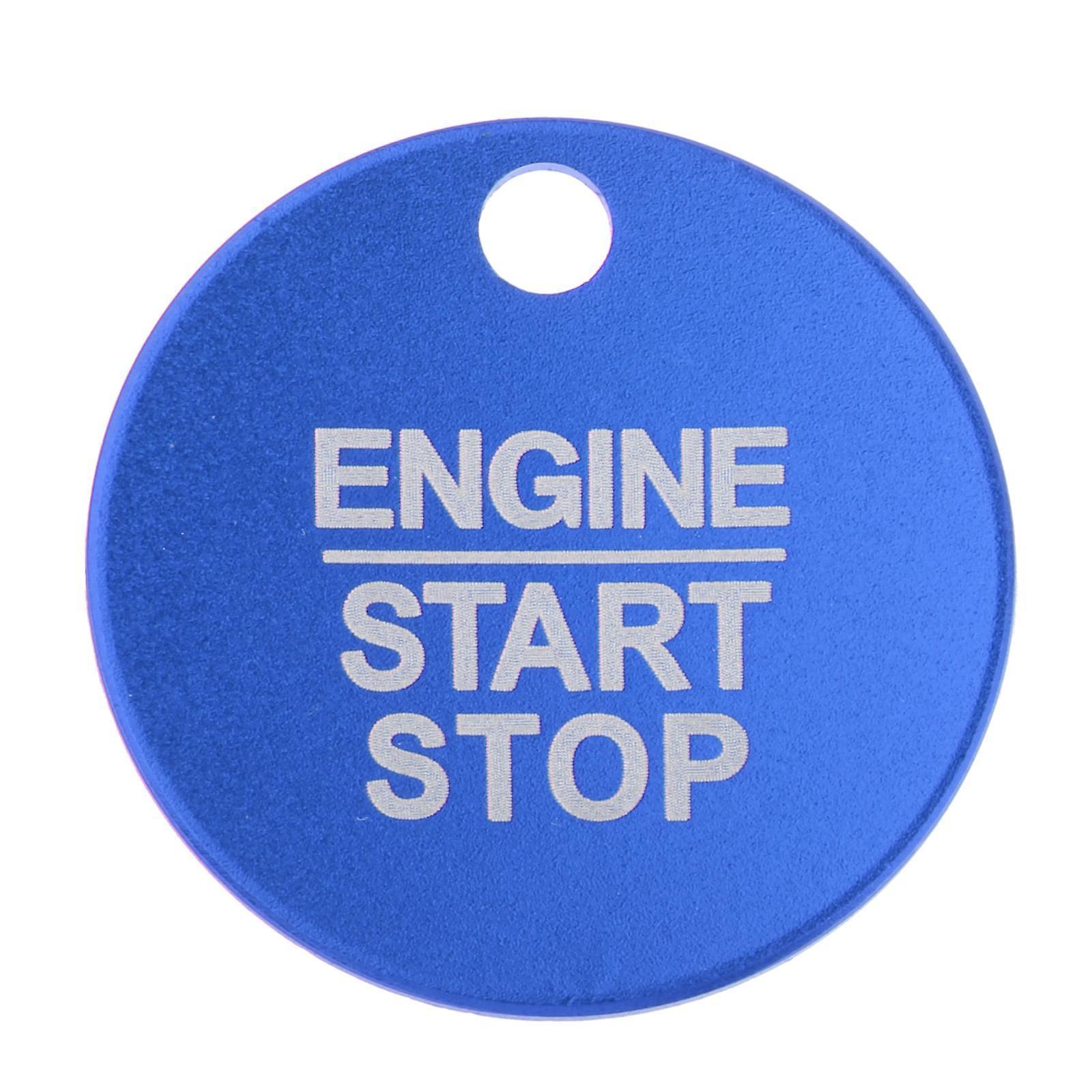 Automotor Innenraum Start-Stopp-Knopf Aufkleber Verkleidung Start-Stopp Blau