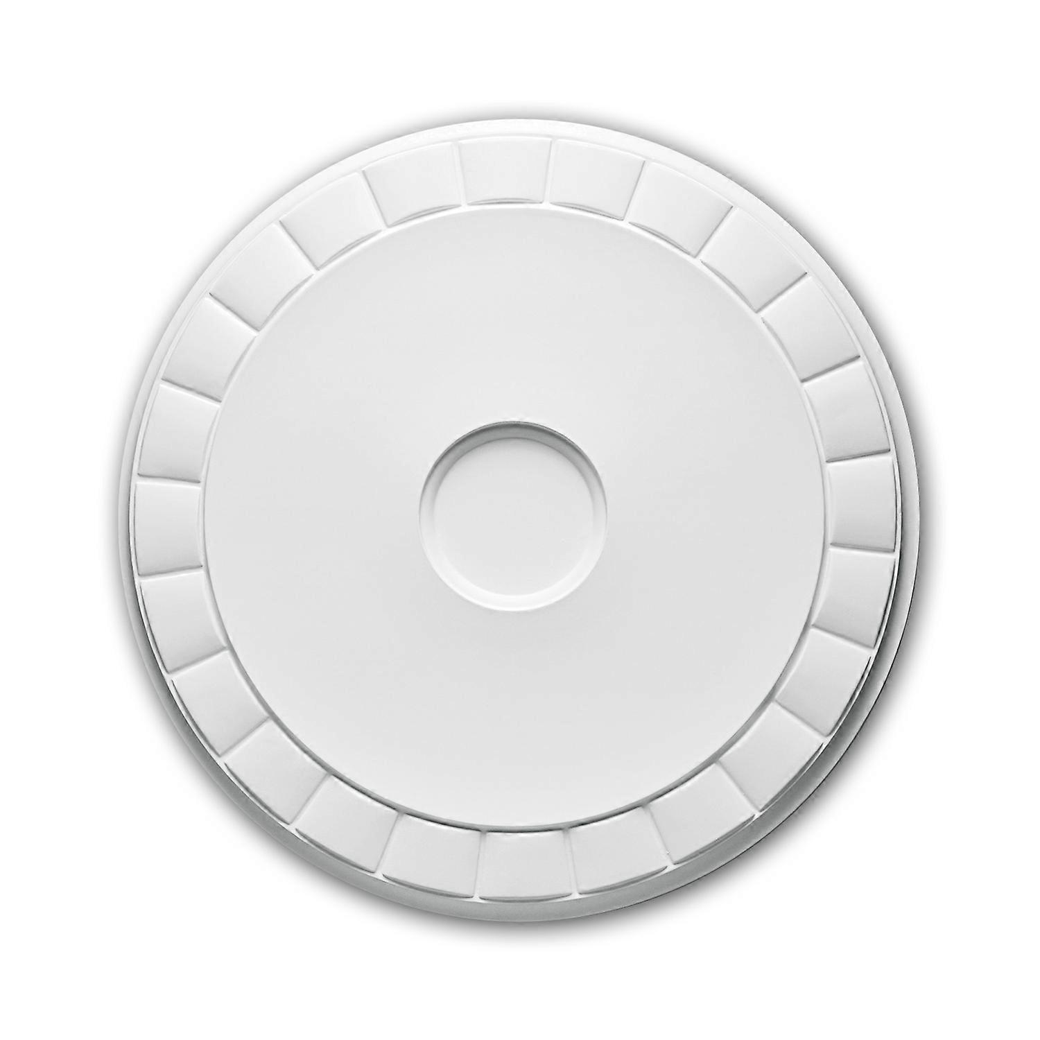 Profhome Decor 1 x Ceiling rose 156017 Profhome white Rigid polyurethane foam pre-primed lightweight, sturdy, dimensionally stable