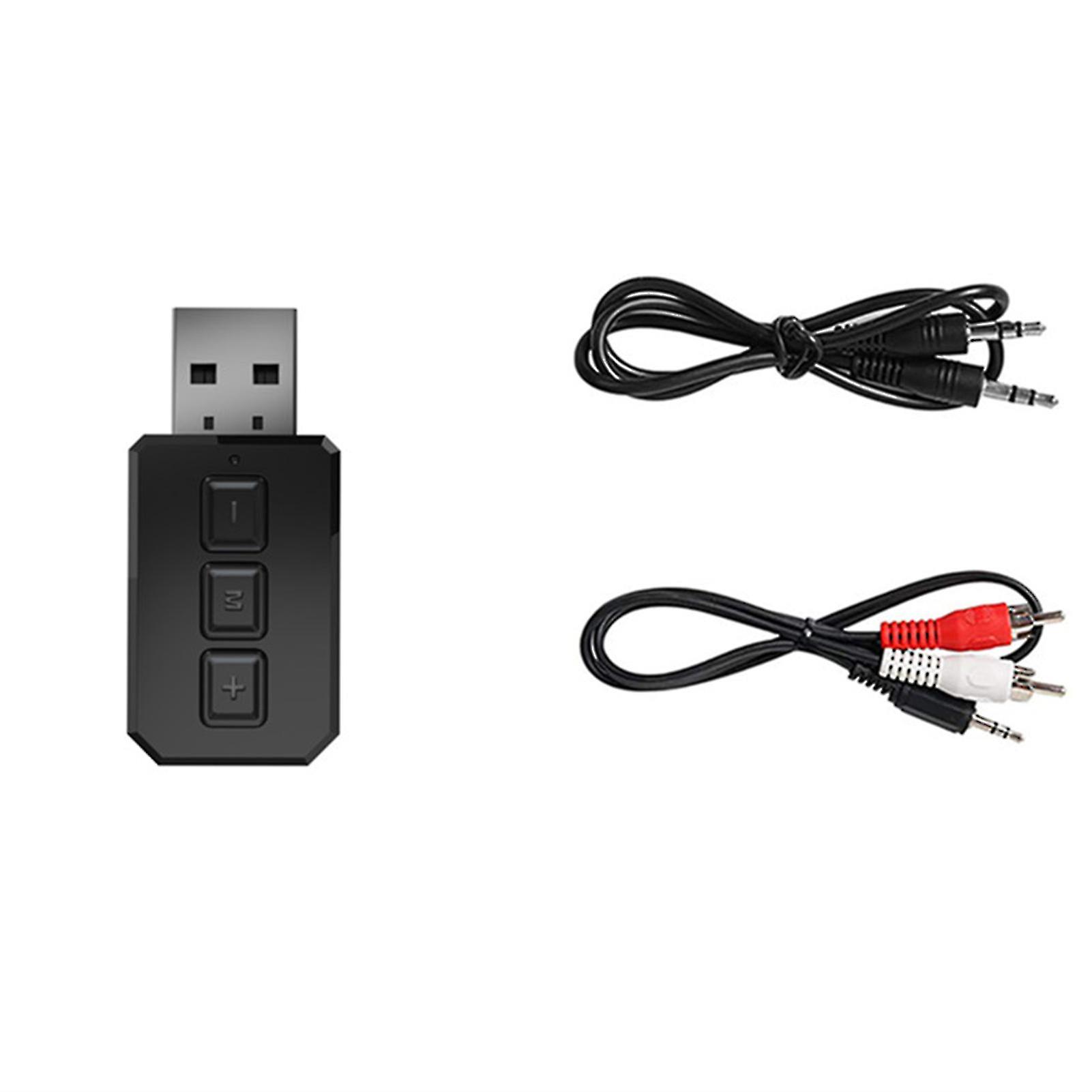 USB-Bluetooth-kompatibler 5.0-Stereo-Audio-Empfänger-Sender Wireless-Adapter-Dongle