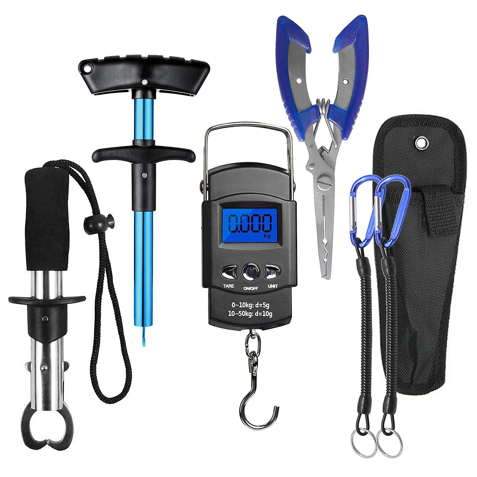 Handheld Digital Fish Scale Fishing Pliers Hook Remover Combo Kit