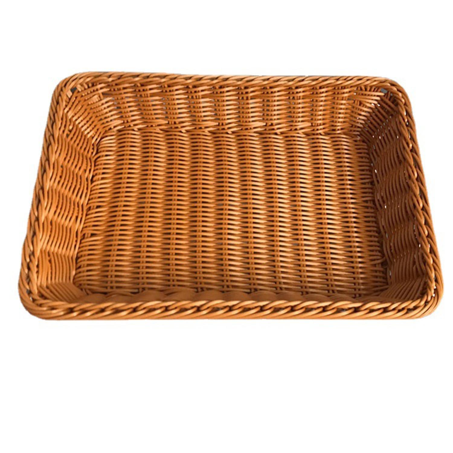 Storage Basket Durable Keep Tidy Lightweight Counter Tabletop Rectangular Woven Tray Home Decor