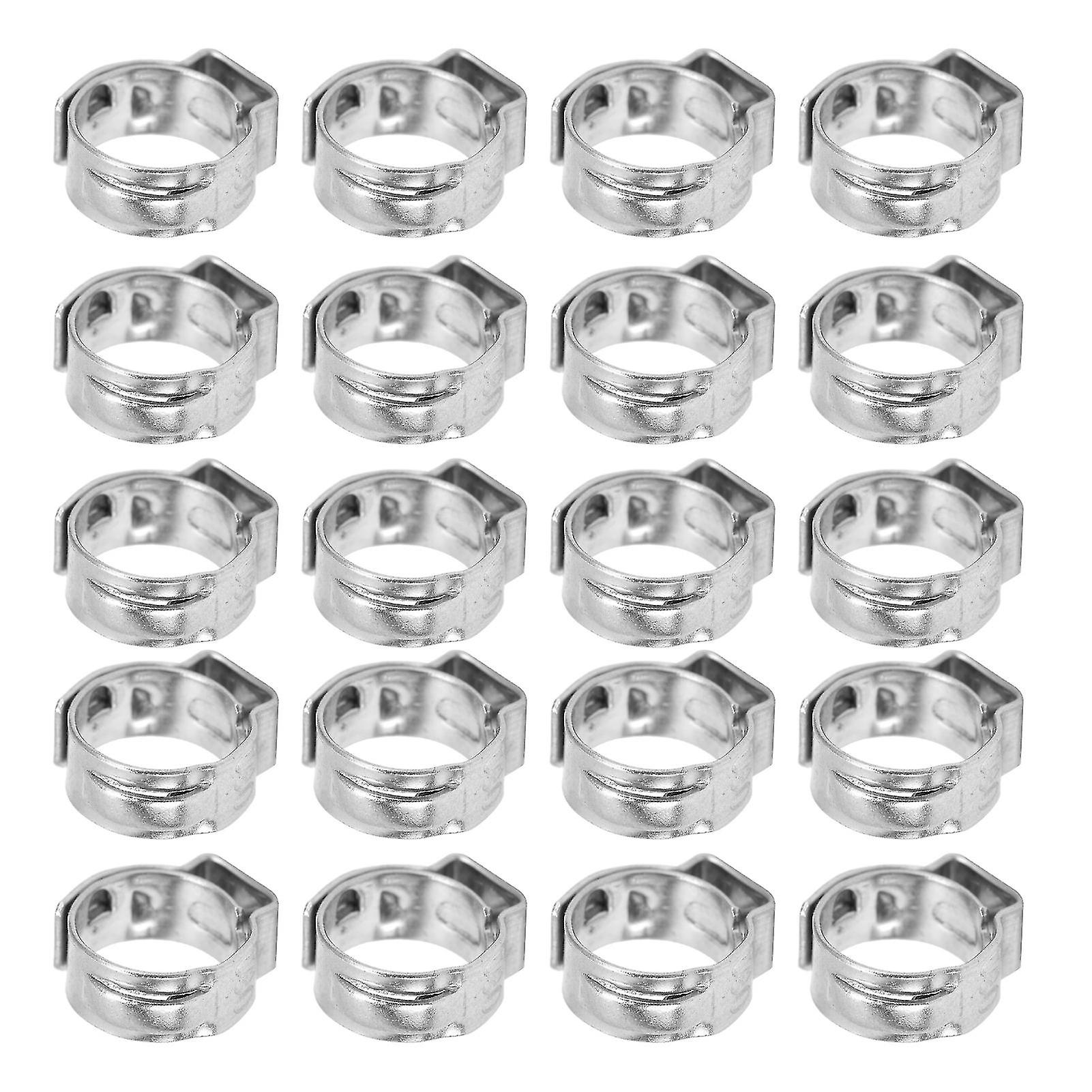 20 Pcs Hose Clamps, Improve Corrosion Resistance, Adjustable Double Wire Hose Clamps for 10.3-12.8mm Industrial Hoses