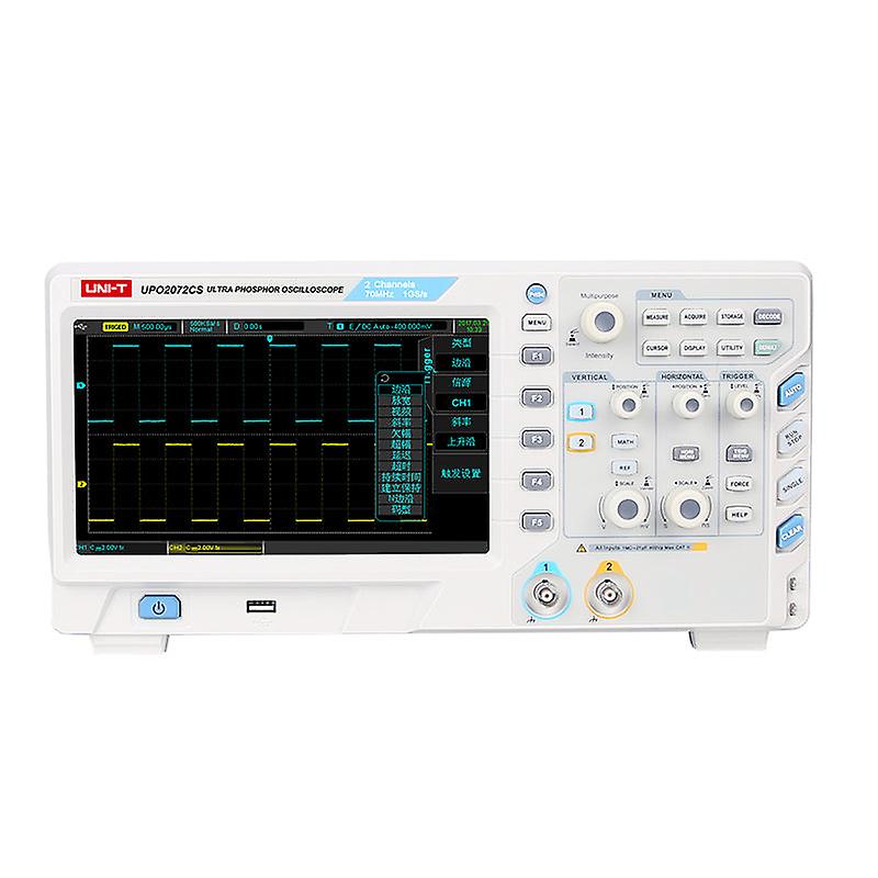 Uni-t Upo2072cs Ultra Phosphor Oscilloscope 2 Channels 70 Mhz Bandwidth 1gs/s 28mpts 8 Inches Tft Lcd
