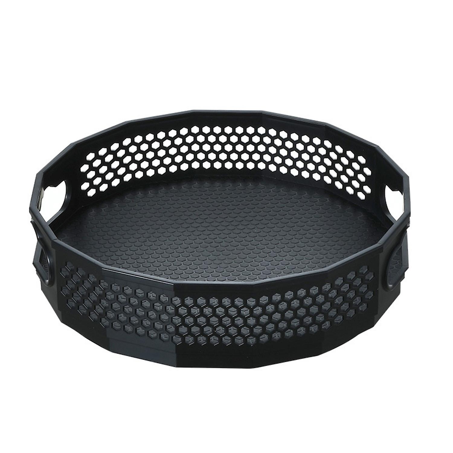 Storage Tray Space Saving Multi-purpose Solid Color Honeycomb Pattern Spice Jar Organizer Home Organ