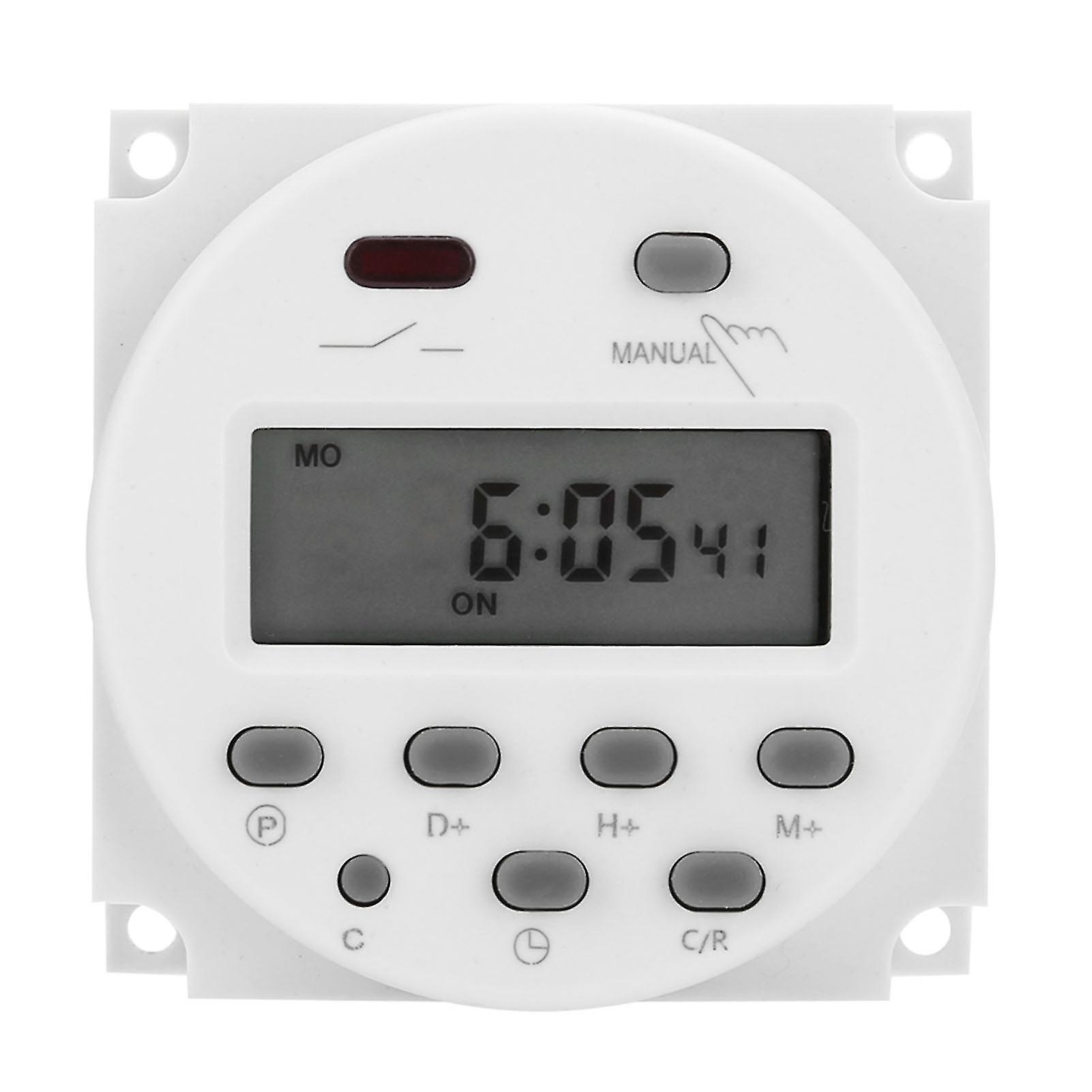 Nikou Mini CN101A Time Switch Small LCD Digital Microcomputer Control Power Timer Switch High Precision Relay Input DC 12V Anti Interference