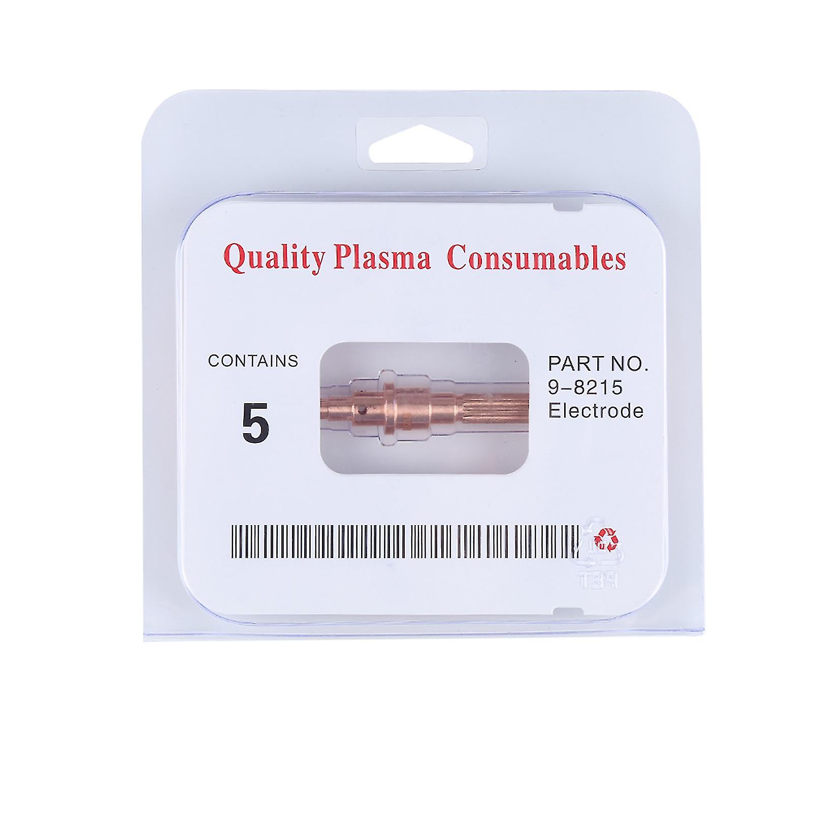 Qukaim 9-8215 Electrode Plasma Cutter Consumables Set, 5 Pcs SL60-100 Electrodes, Plasma Cutting Electrodes 9-8215 for Cutting Torch, High