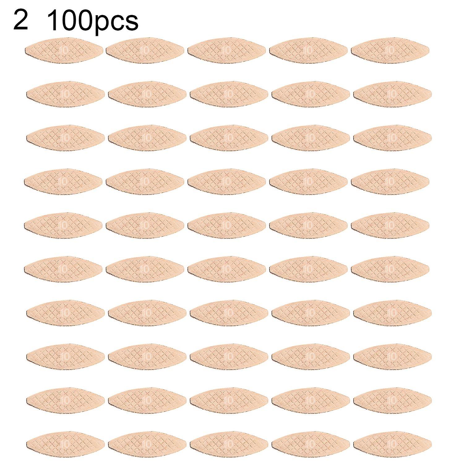 100Pcs Wood Biscuits Solid Wood Wide Applications Multiple DIY Sturdy Durable Wood Jointing Biscuits