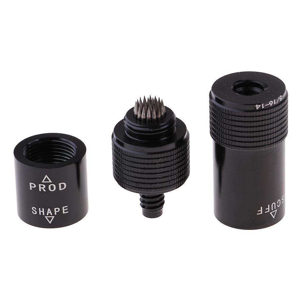 4 in 1 Snooker Billiard Pool Tip Tool Shaper Scuffer Aerator Stick Black