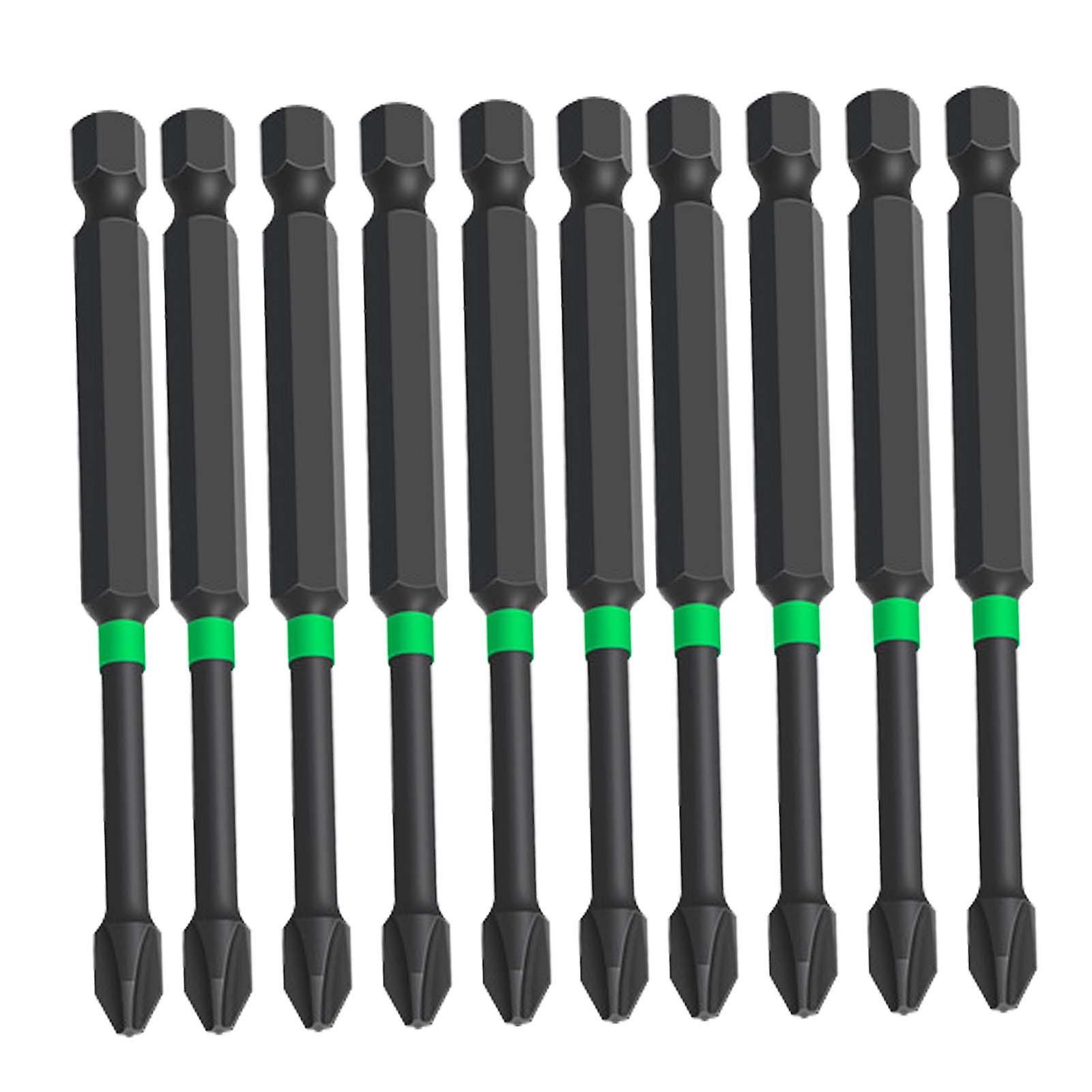 10x Magnetic Screwdriver Bit Set Anti Slip Cross Driver Bits for Home Repair 90mm