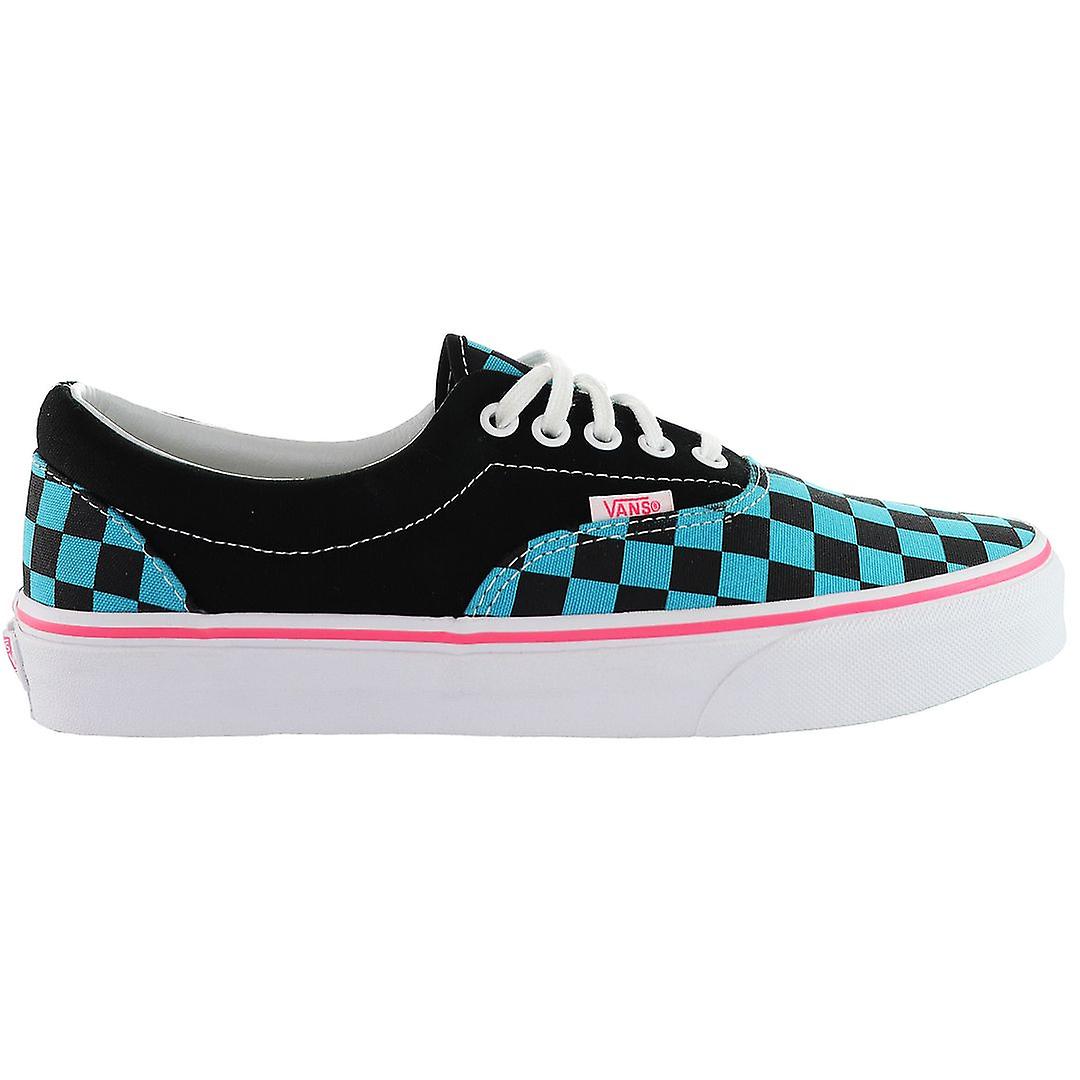 Vans Era Checkerboard Lace-Up Blue Canvas Mens Plimsolls W3CEB5