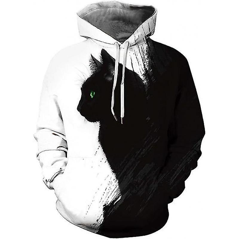Gorgeous pattern 3d digital printing large size loose hooded men's sweatshirt pullover