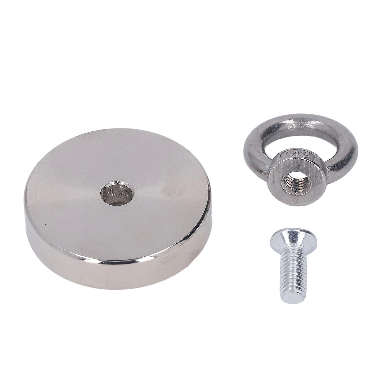 Salvage Strong Magnet 100KG Tensile Force Stamping Process Glossy Strong Magnet for Grasping Ferrous Objects