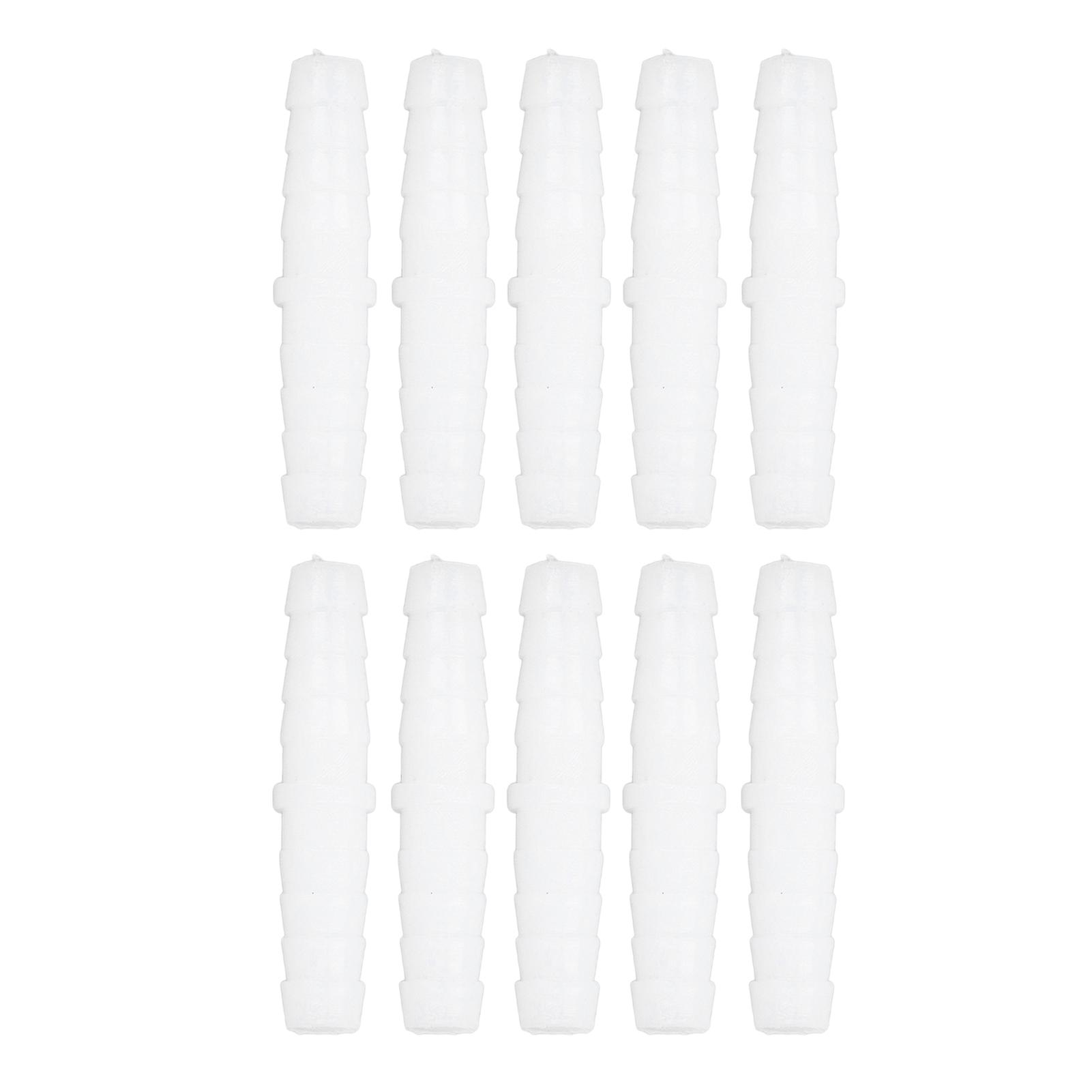 10Pcs Plastic Hose Barb Fitting Straight Equal Barbed Splicer Mender Joint Union Adapter 6-6mm