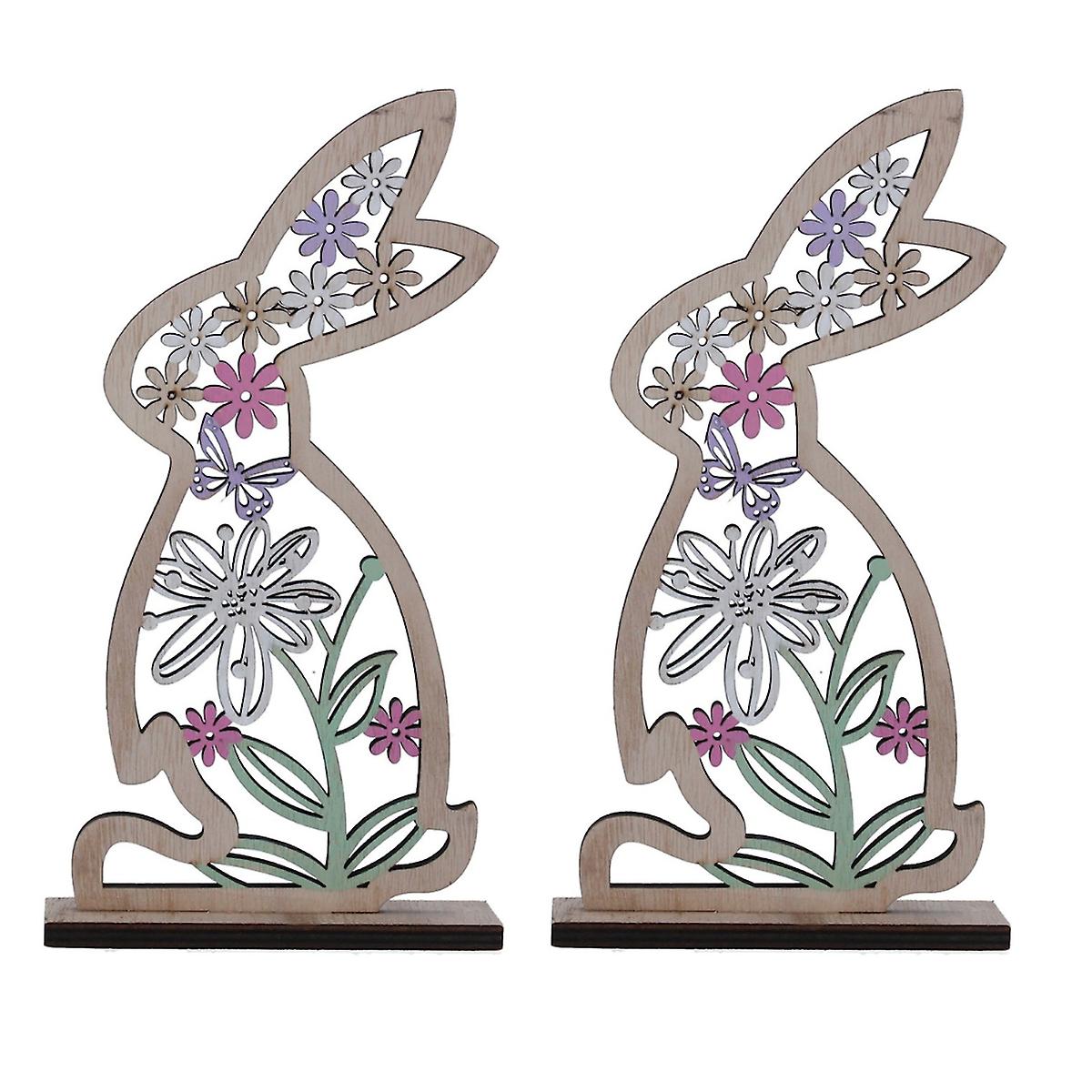 Gisela Graham Floral Rabbit Easter Decorations