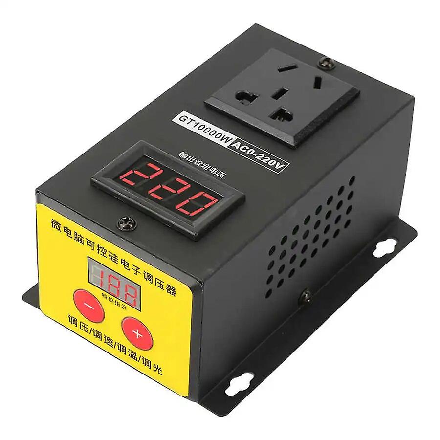 Voltage Regulator AC 220V 10000W Variable Voltage Regulator Portable Speed Temperature Light Voltage Adjustable Dimmer~6391