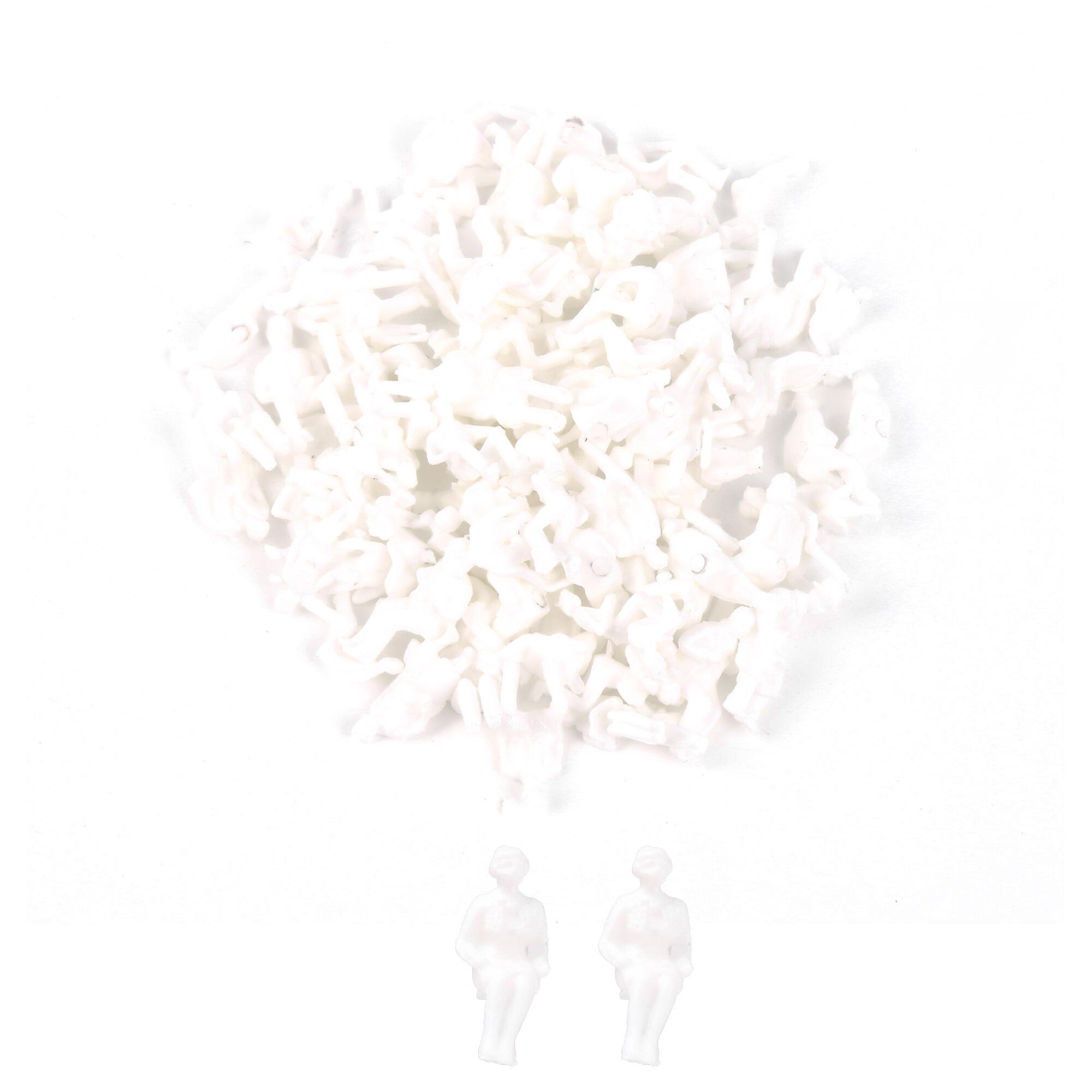 100 Pcs Unpainted Figures 1:87 for Architectural Model Sitting Position
