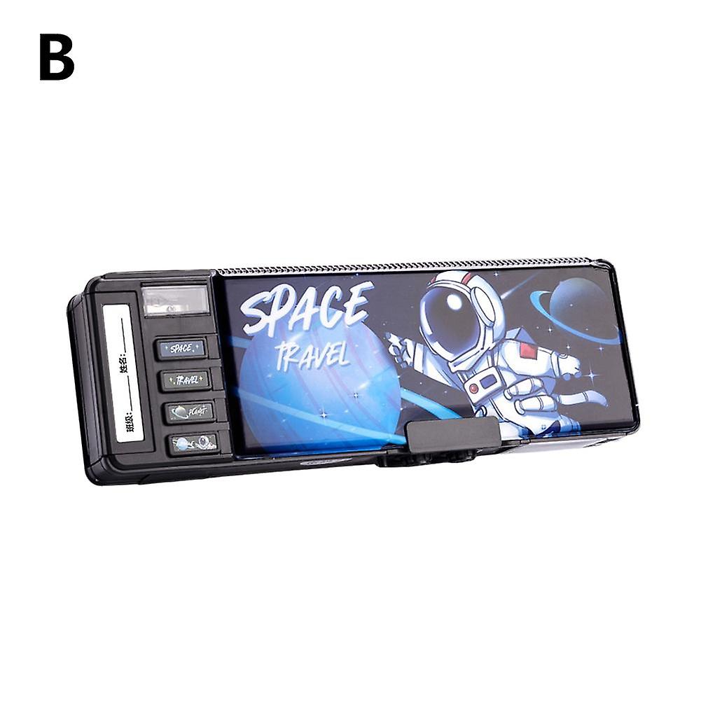 Double Layer Large Capacity Multifunctional Stationery Box Password