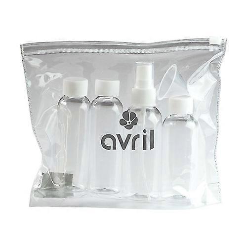 Airplane toiletry bag + 4 bottles to fill 50 ml 5 units