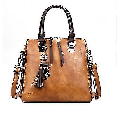 Handbags Single Shoulder Solid Color Wild Women's Handbag Brown