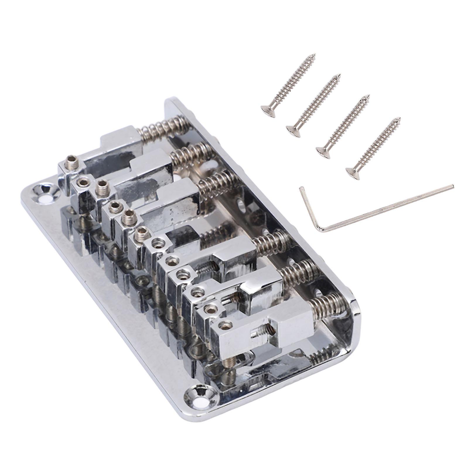 6 String Metal Bridge Replacement Adjustable Saddle Bridge Stringed Instrument Accessories