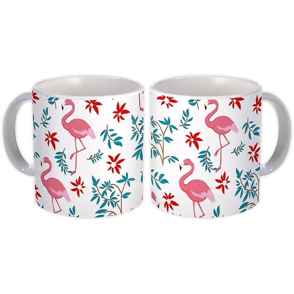 Presentmugg: Rosa flamingofågel