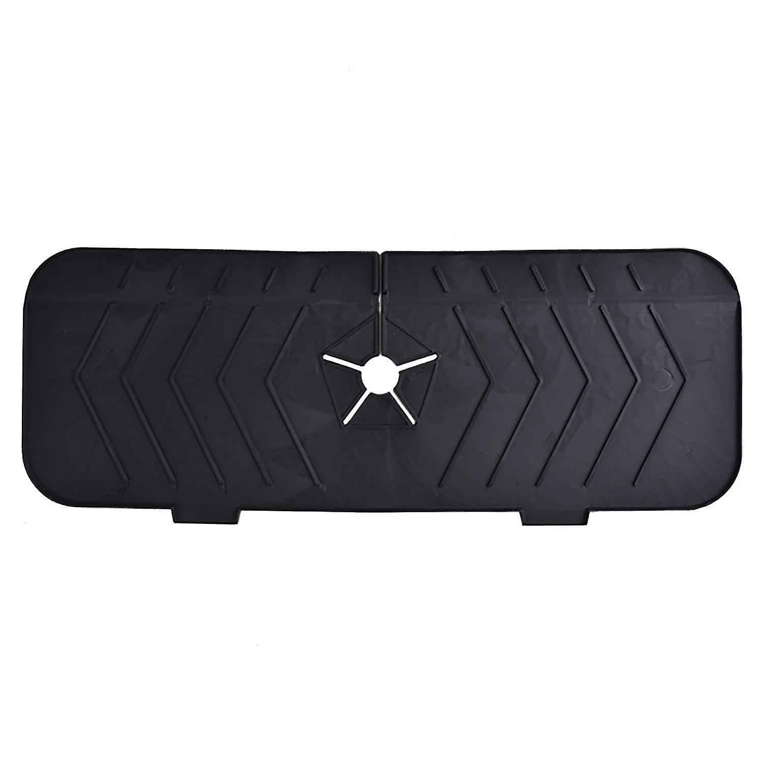 Splash-proof Foldable Faucet Mat Reusable Tear Resistant Drain TPR Soap Dispenser Tray Sink Drying