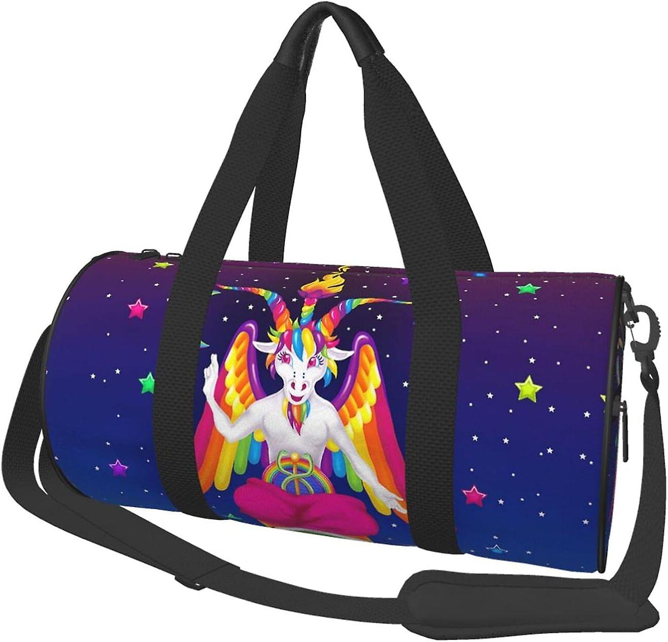 ניאון קשת Baphomet נסיעות תיקי תרמיל חדר כושר מזוודות ספורט תיק נסיעות גדול תיק לילה תיקי סוף שבוע לגברים ונשים bd009652