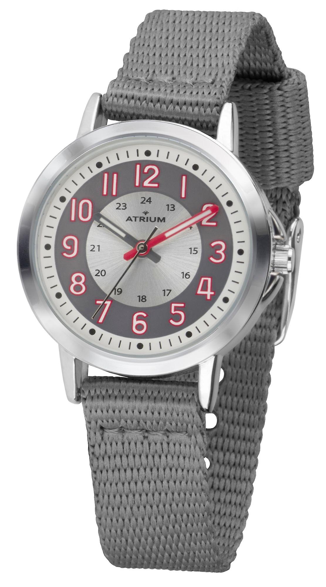ATRIUM Children's Wristwatch Analog Quartz Boys Nylon A46-10 Gray