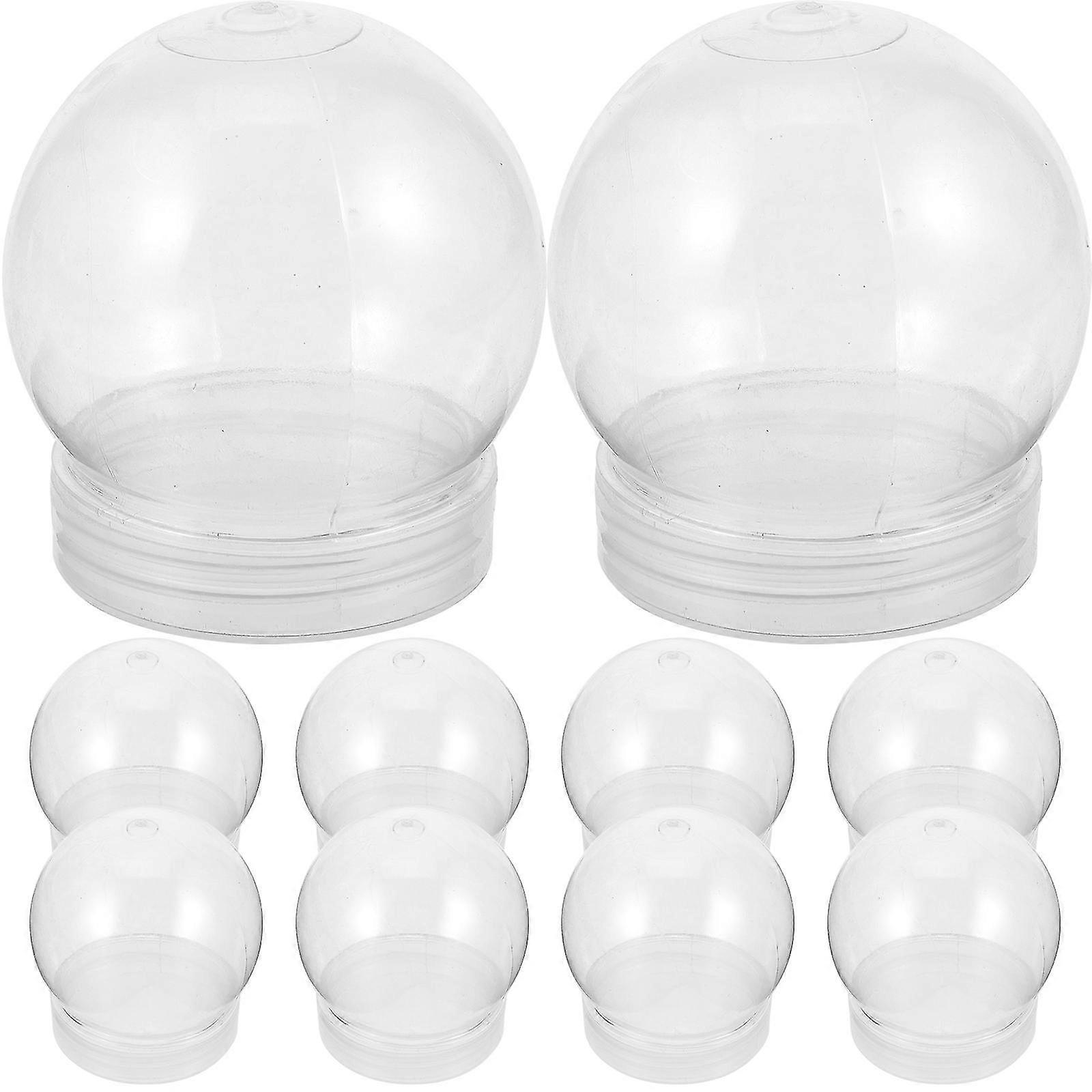 20pcs Clear Water Globes with Screw Off Caps Empty Snow Globe Making Props
