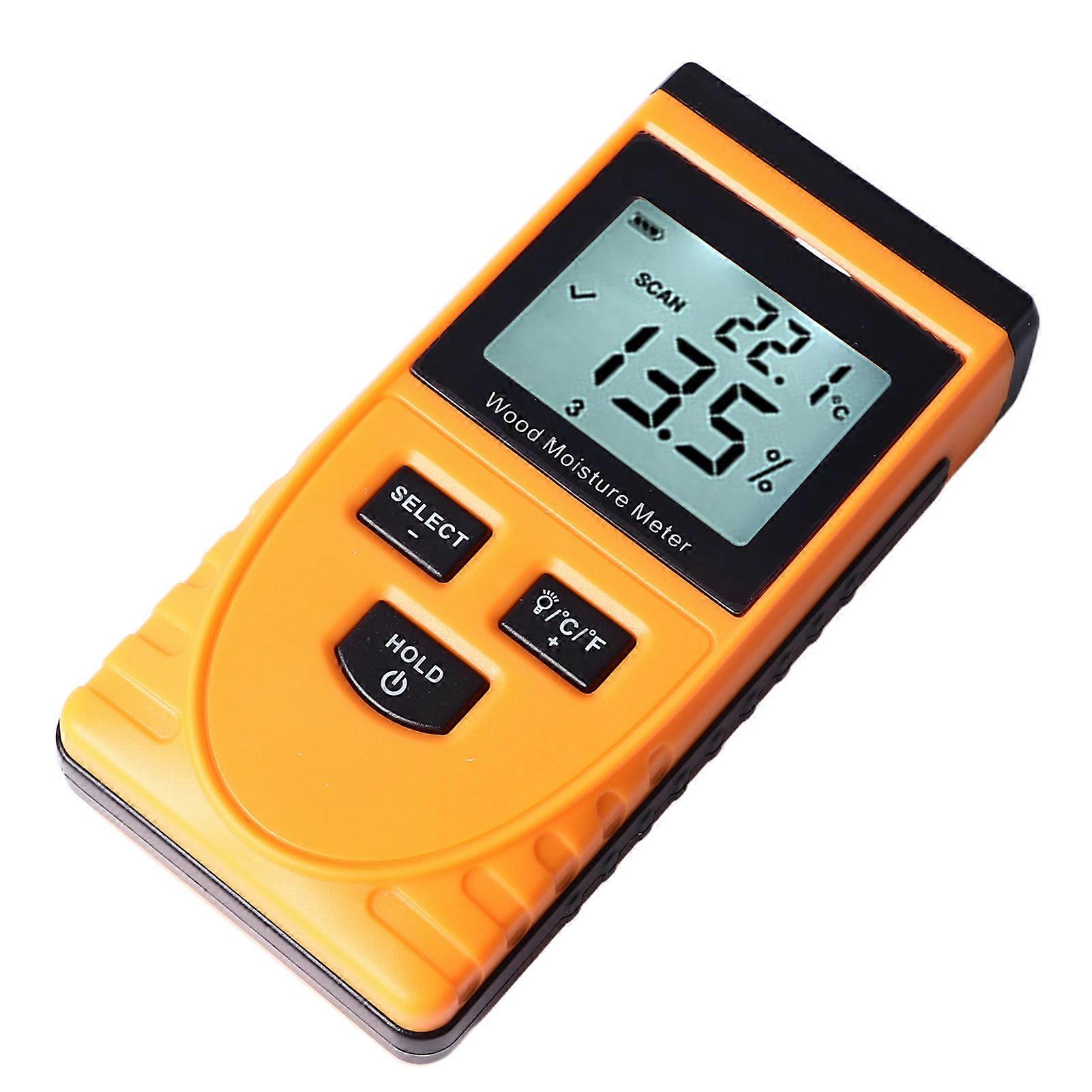 WT630 Wood Moisture Meter Pinless Induction 8 Levels Adjustment Multifunction Non Destructive Moisture Digital Moisture Detector 