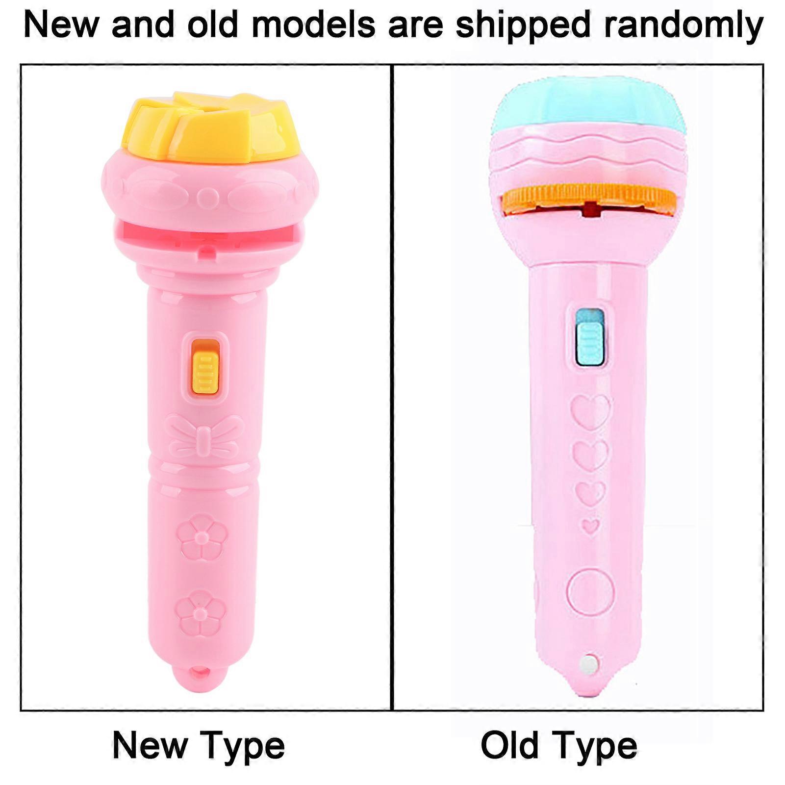Kids Projector Flashlight Different Animal Patterns Early Educational Science Projector Luminous ToyPink(32 Patterns) 