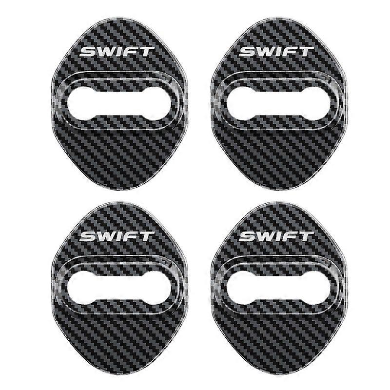 4 قطع الفولاذ المقاوم للصدأ قفل باب السيارة الغطاء الواقي لسوزوكي سويفت الزخرفية تصميم السيارة