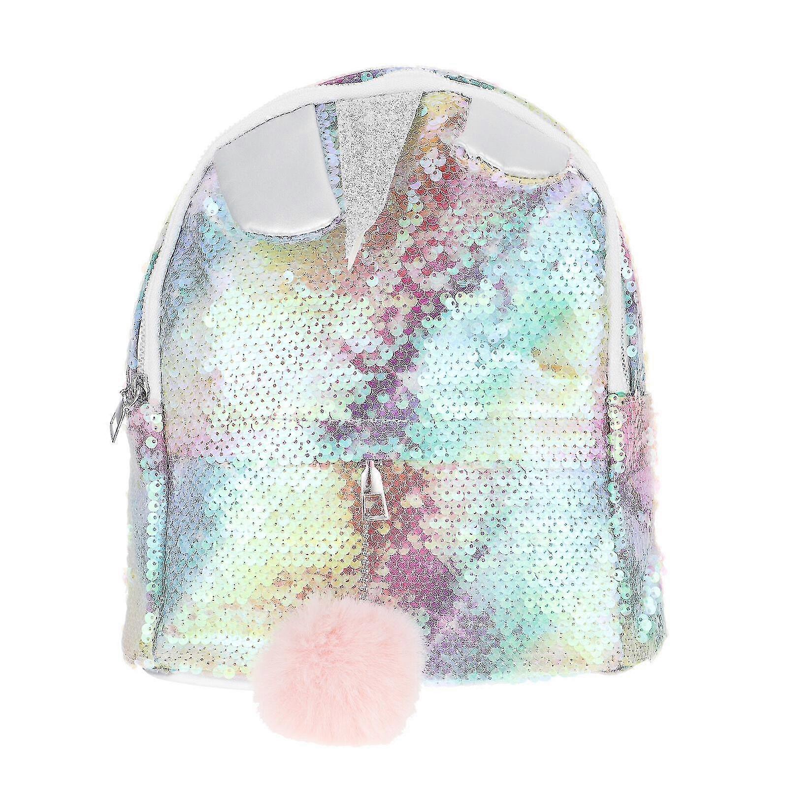1 Pc Sequins Unicorn Backpack Personality Travel  Backpack Glitter Backpack