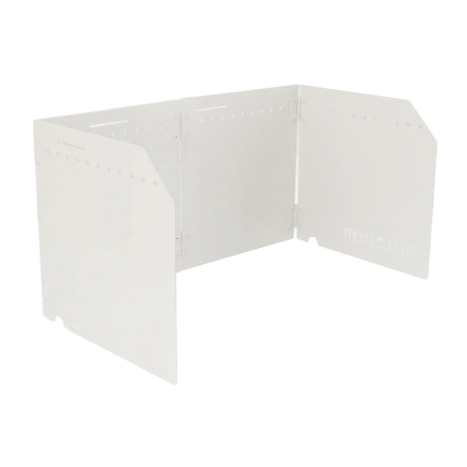 ストーブ用風防 折りたたみ式 アウトドア用 ストーブ用風防 ポータブル 4枚プレート キャンプ ピクニック バックパッキング 調理用 ベージュ