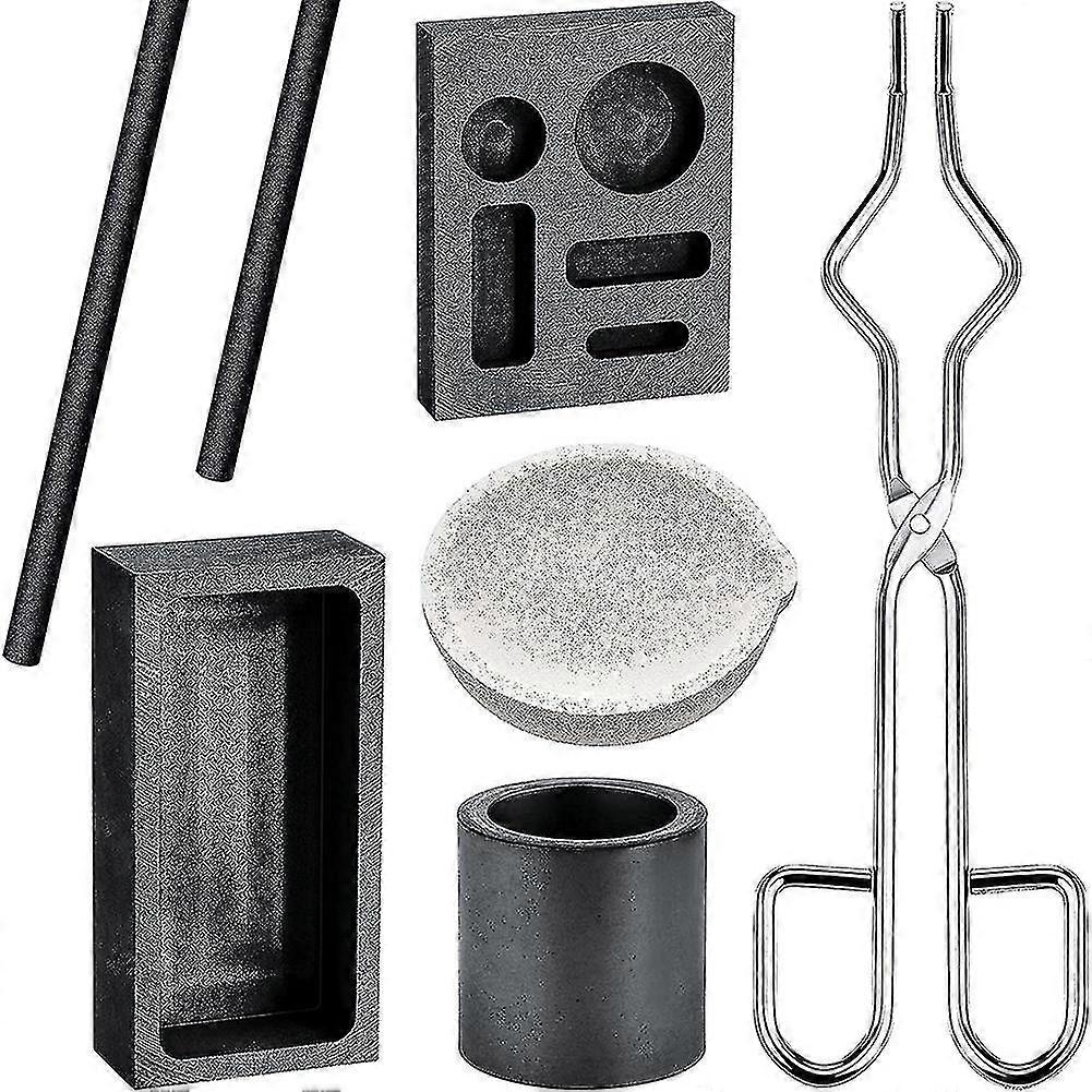 Graphit Torch Melting Casting Kit, 2 Graphit Tiegel Rührstab