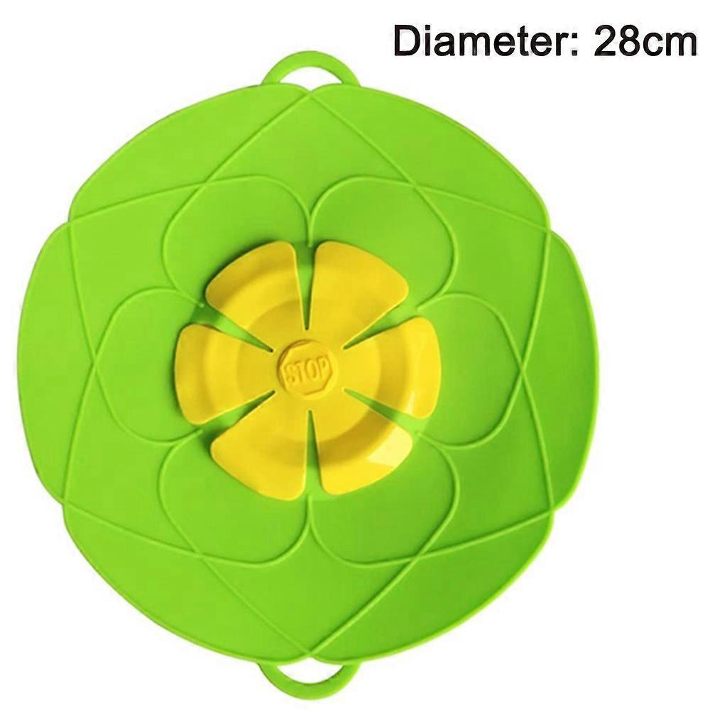28cm Silicone Anti-overflow Lid ,Pot Cover Silicone Spill Stopper Lid,Boil Over Safeguard, Multi-Function Kitchen Tool