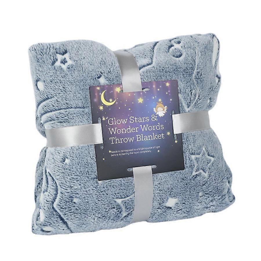 Couverture douce Couverture lumineuse avec étoiles et motifs de lune pour toutes les saisons 75 * 100cm