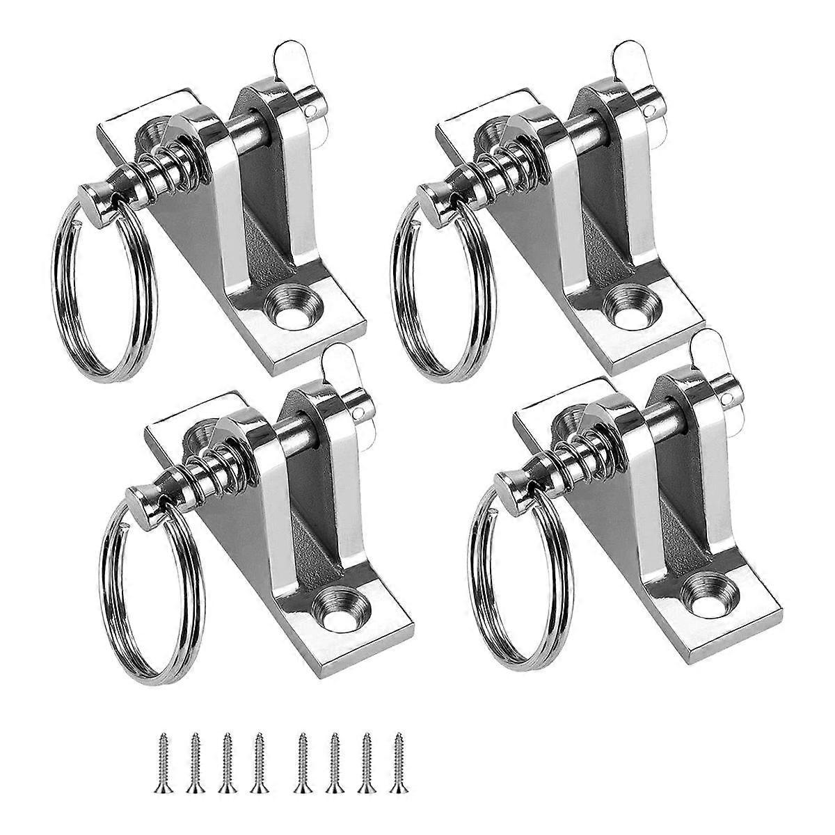 Bimini Top Deck Hinge with Quick Release Pin, Bimini Top Fitting Hardware 90 Deck Hinge, Installat