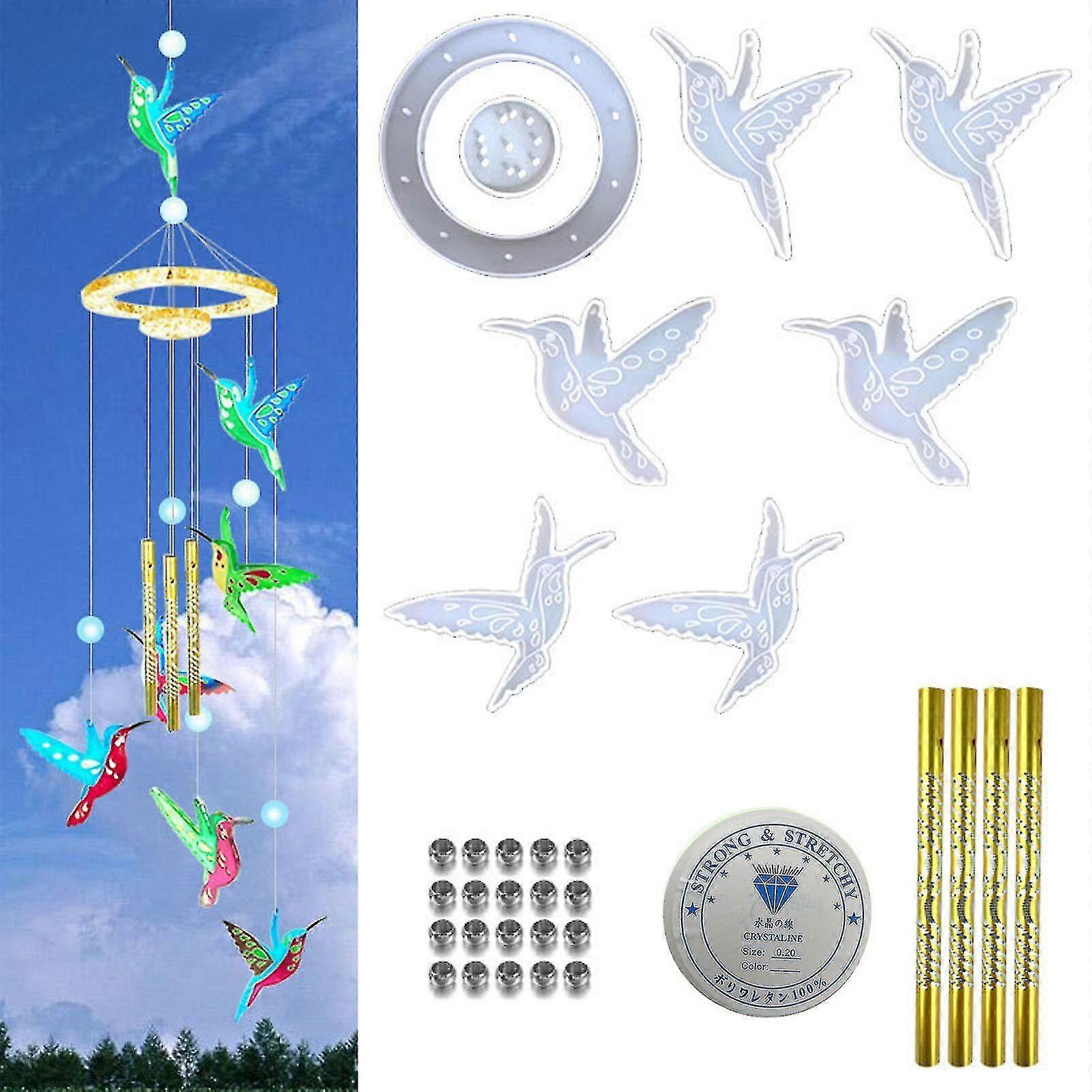 Hummingbird Wind Chime Resin Casting Mold With Material Package Q