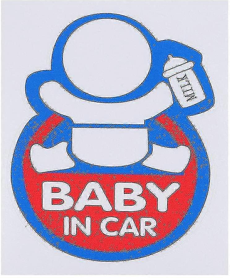 Baby In Car Warning Sticker Baby On Board Reflective Safety Sign(1 Pcs, Blue)