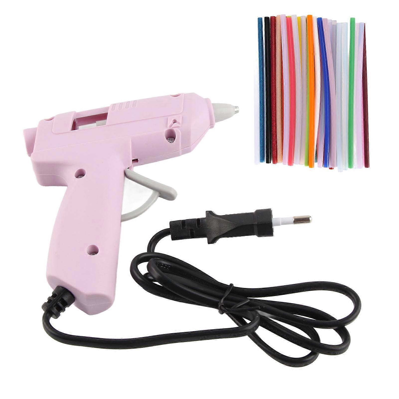 Hot Glue Machine with 50 Glue Sticks Fast Preheating Mini Hot Melt Glue Machine Kit for DIY Craft 20W 110240V EU Plug