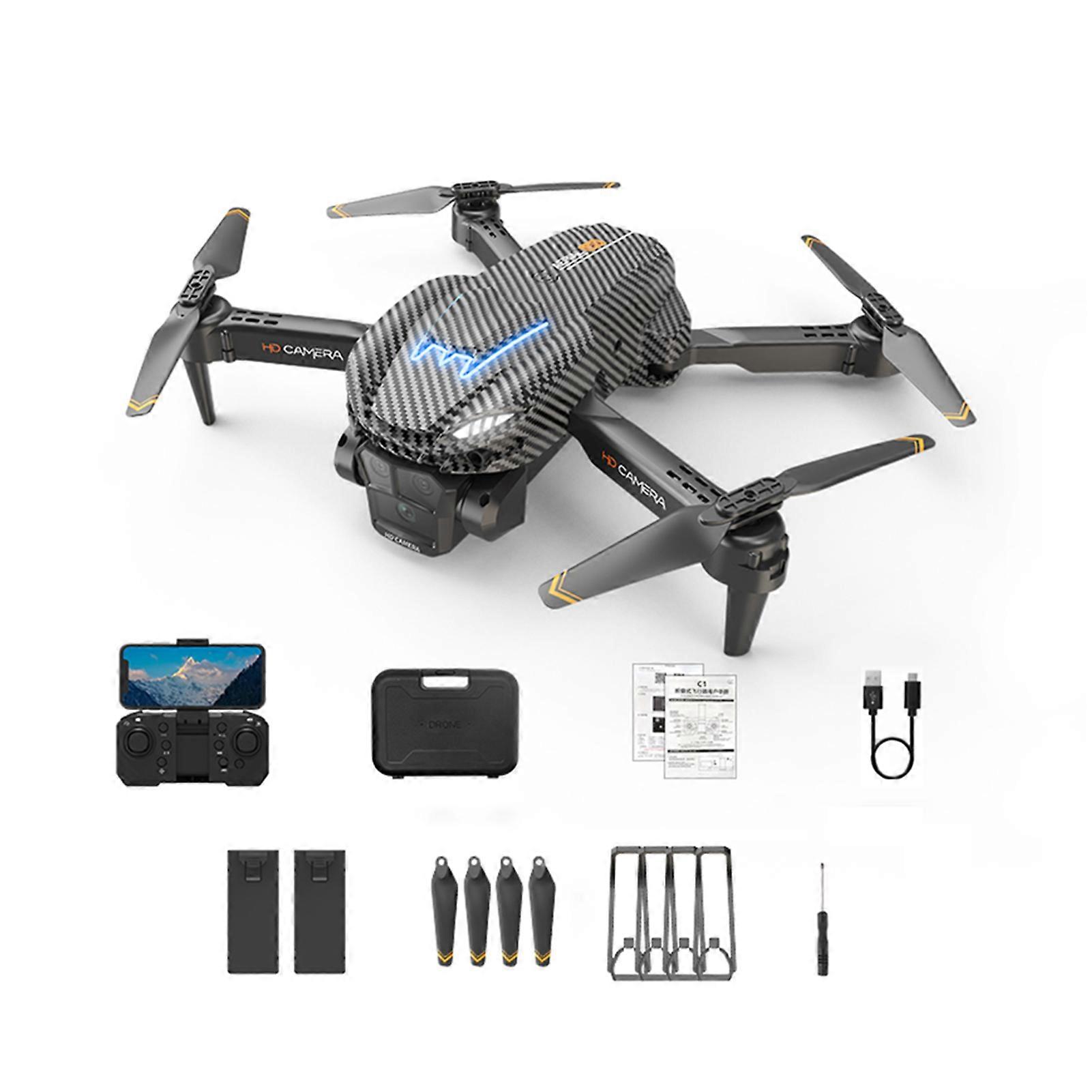 Foldable Triple Lens Camera-Drone Optical Flows Positioning Quadcopters for Beginner Professionals