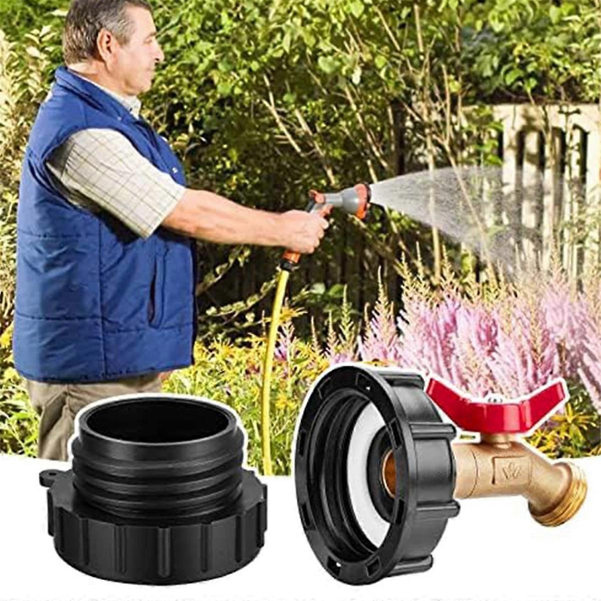 IBC Tote Bag Adapter, 2.44 inch Fine Thread Adapter, Fits 275-330 Gallons, 1/2 inch Male NPT Inlet