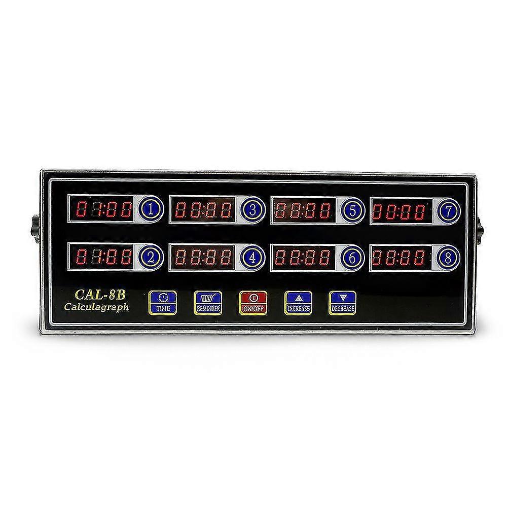 8 Channel Commercial Digital Kitchen Timer, Stainless Steel Calculation Timer With Alarm, Clock Reminder