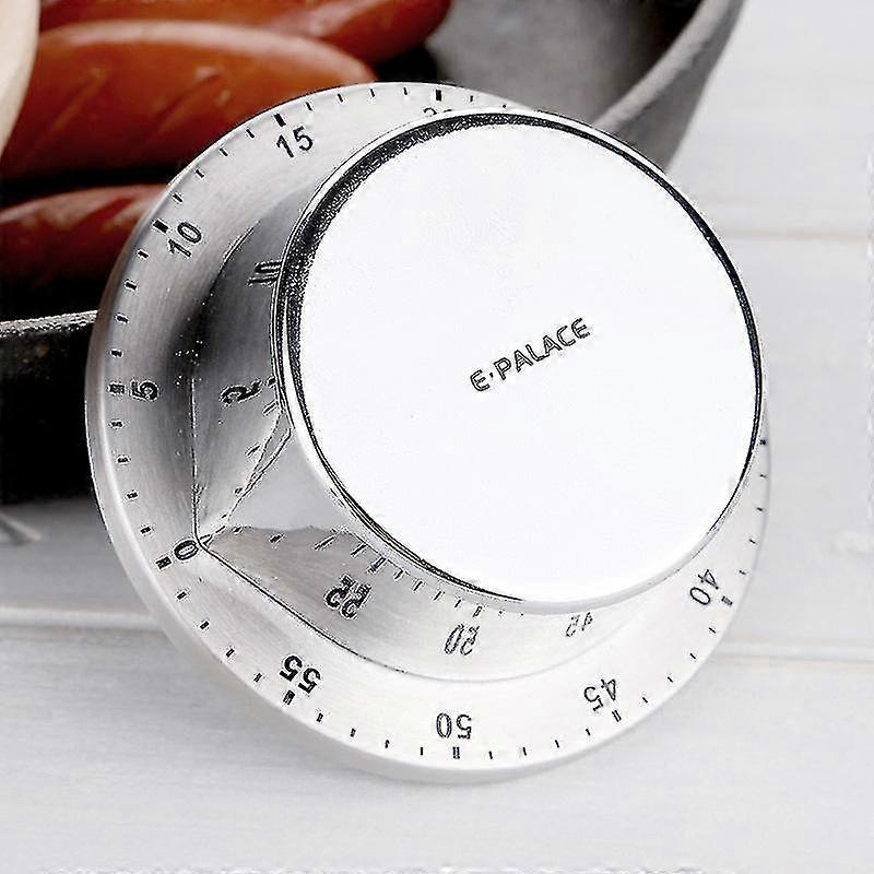 Stainless Steel Kitchen Timer With Magnetic Base Mechanical Cooking Timer Alarm Clock Countdown Cooking Tools Kitchen Gadgets Shibaod