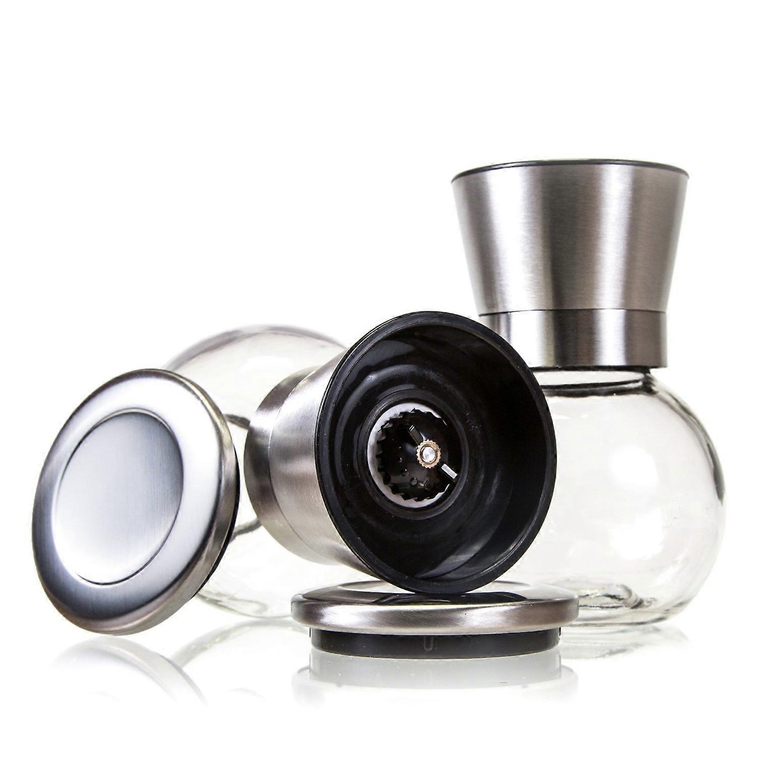 2pcs 200ml Pepper Mill With Ceramic Grinder Hand Mixer